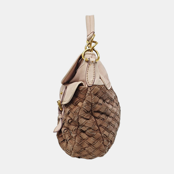 Suede Shoulder Bag Beige