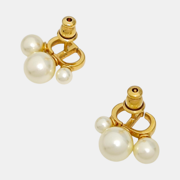 Petit CD Metal Gold Stud Earrings