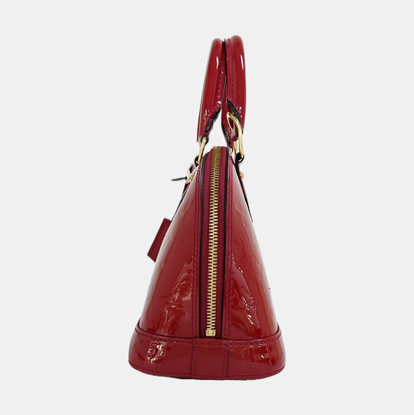 ALMA BB Monogram Patent Leather Red