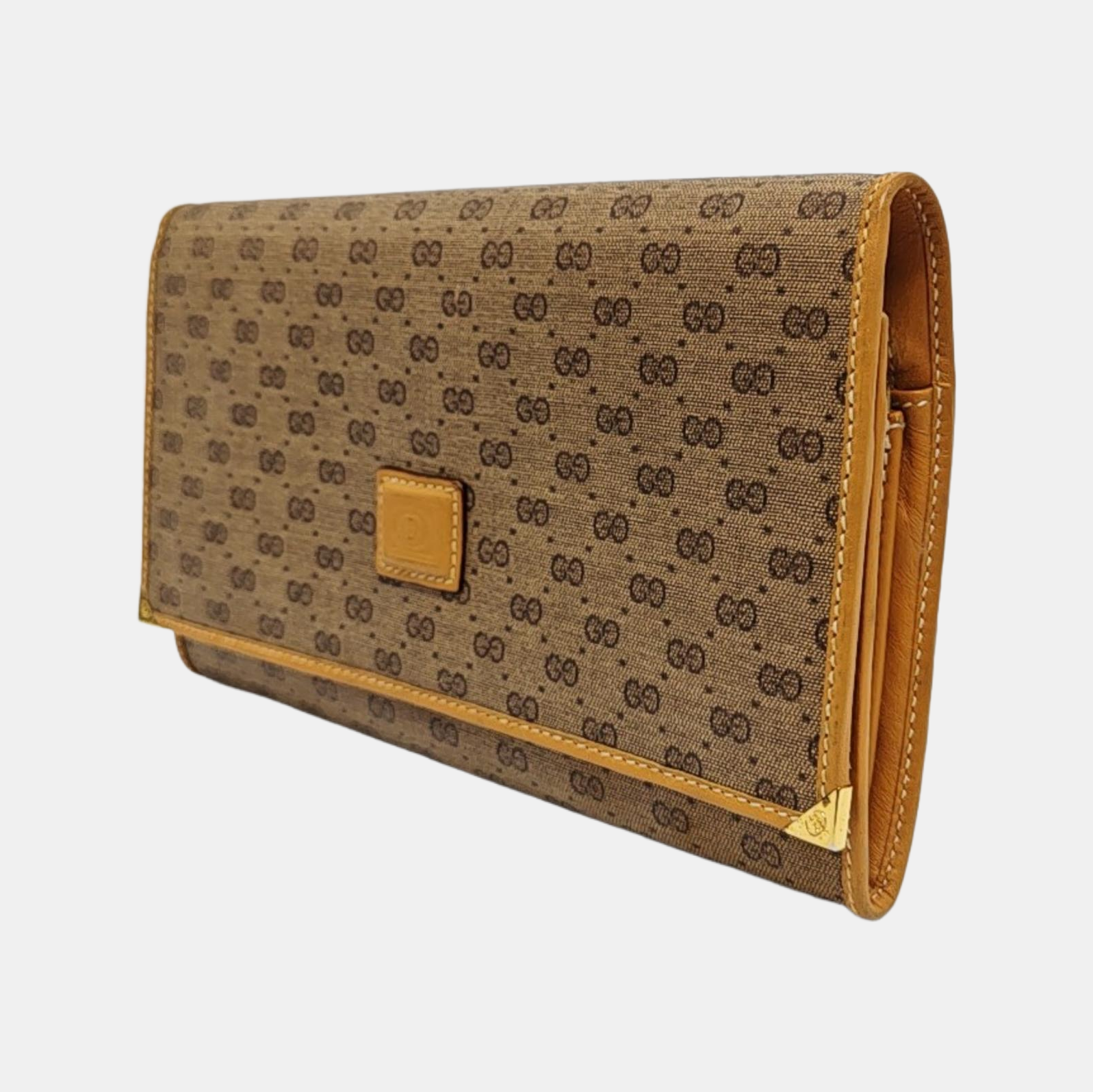 Monogram Coated Canvas Wallet Brown