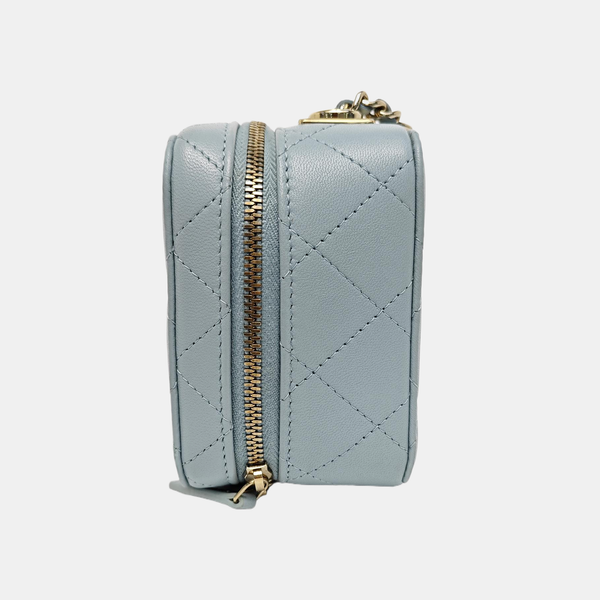SURPIQUE Quilted Lambskin Blue