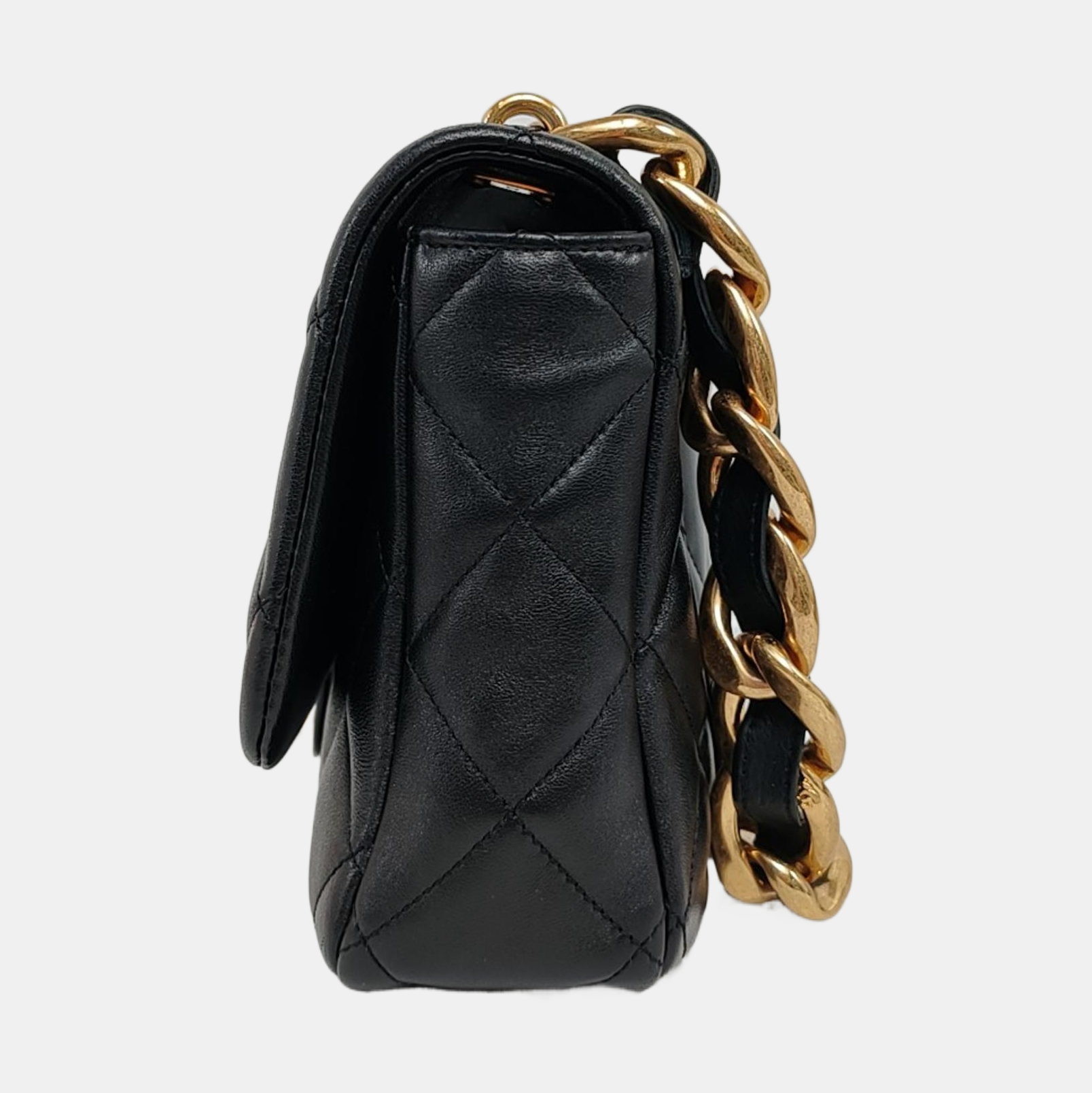 CC CROWN Quilted Lambskin Black
