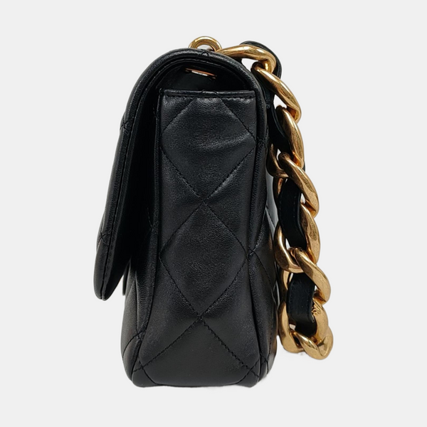 CC CROWN Quilted Lambskin Black