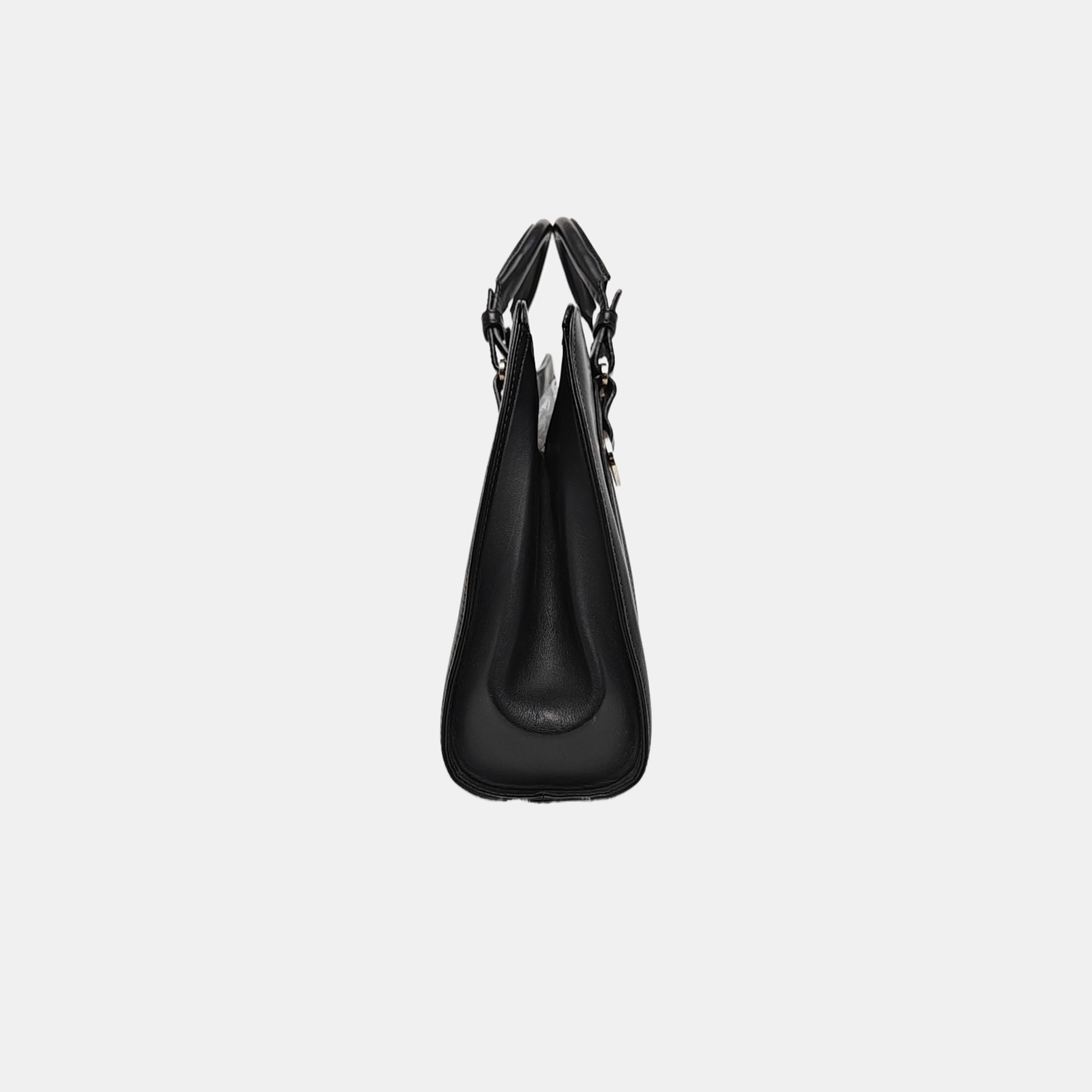 Calfskin Top Handle Bag Black