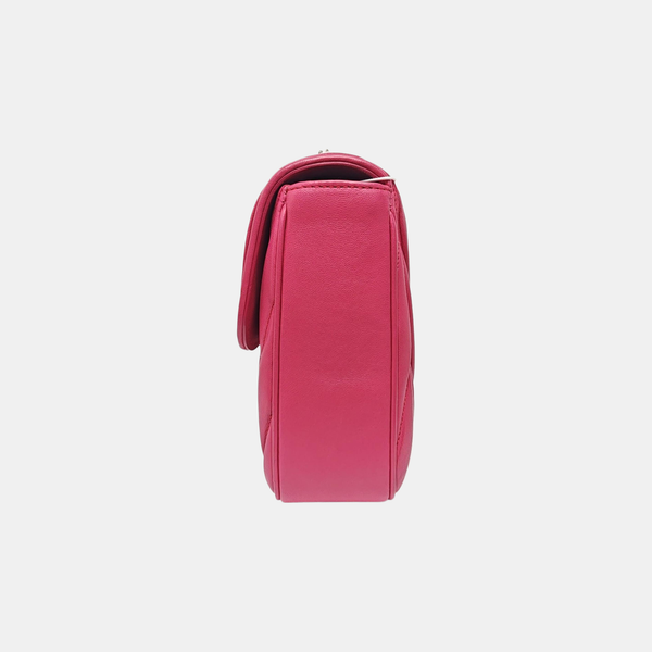 Quilted Lambskin Shoulder Bag Red