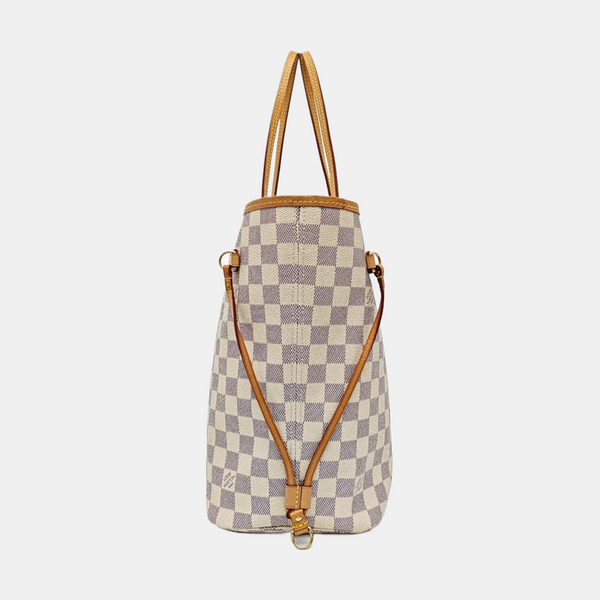 NEVERFULL MM Damier Azur Coated Canvas White