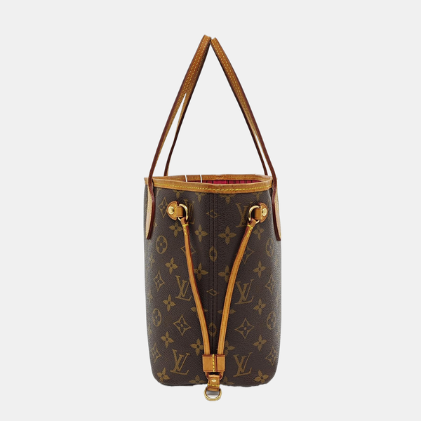 NEVERFULL PM Monogram Coated Canvas Brown
