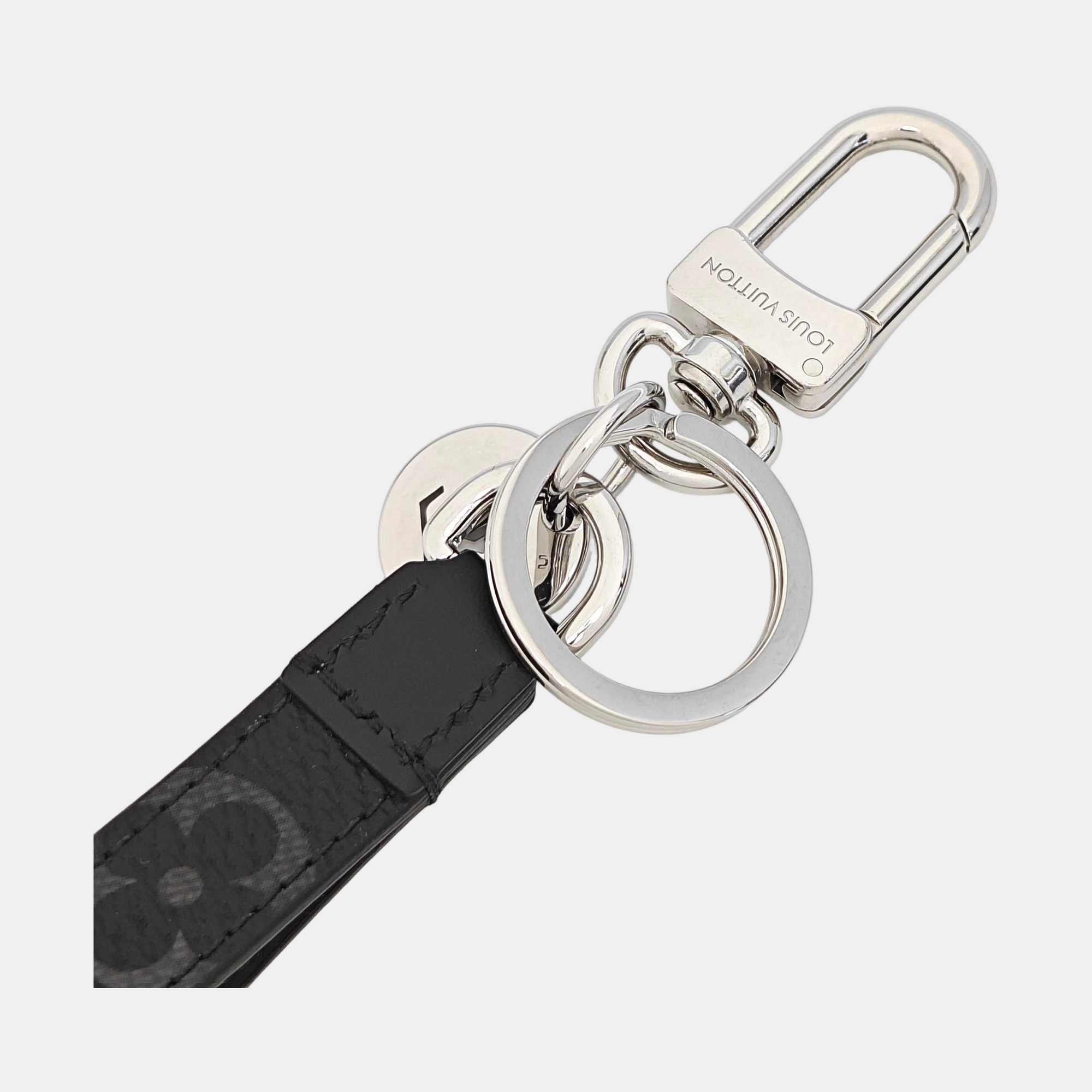 Coated Canvas Bag Charm Black