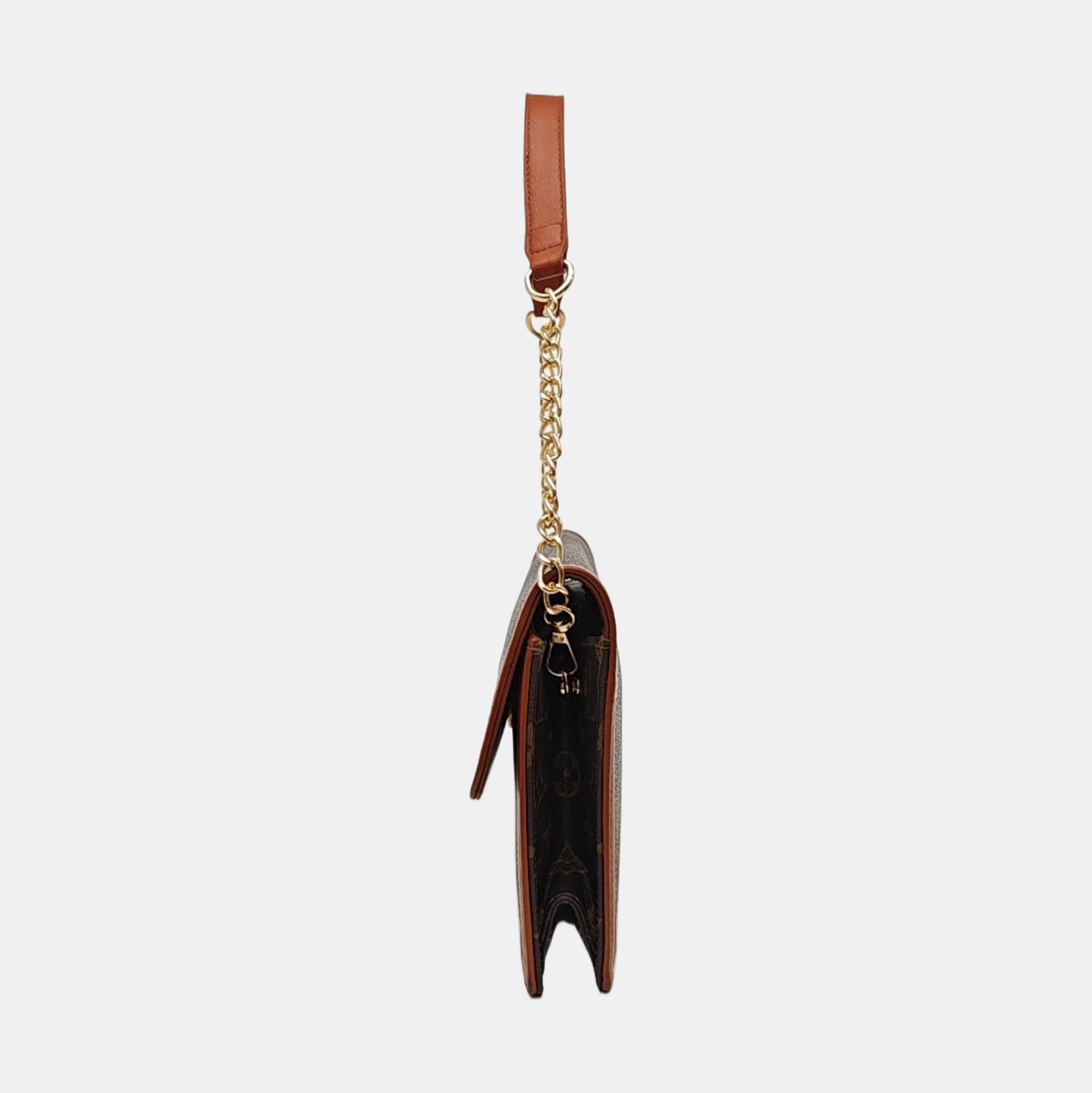 DAME GM Monogram Coated Canvas Brown