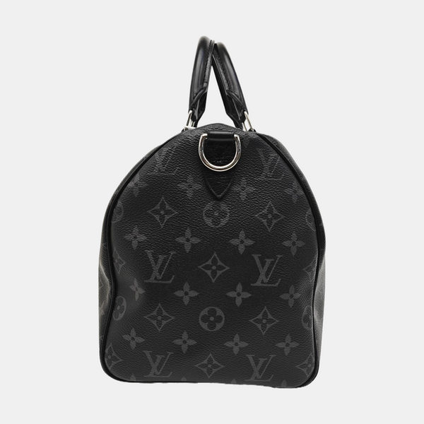 Monogram Coated Canvas Shoulder Bag Black