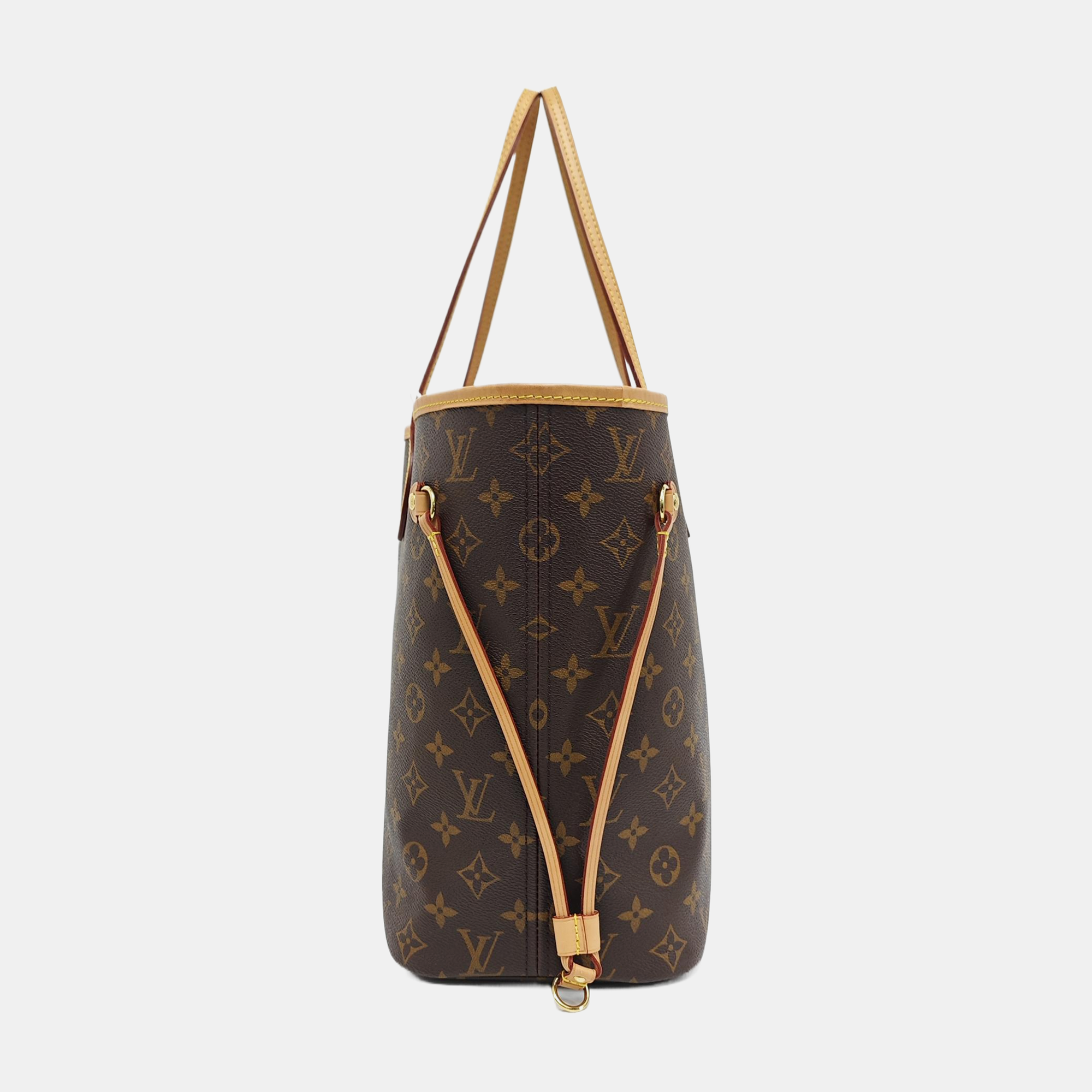 NEVERFULL MM Monogram Coated Canvas Brown