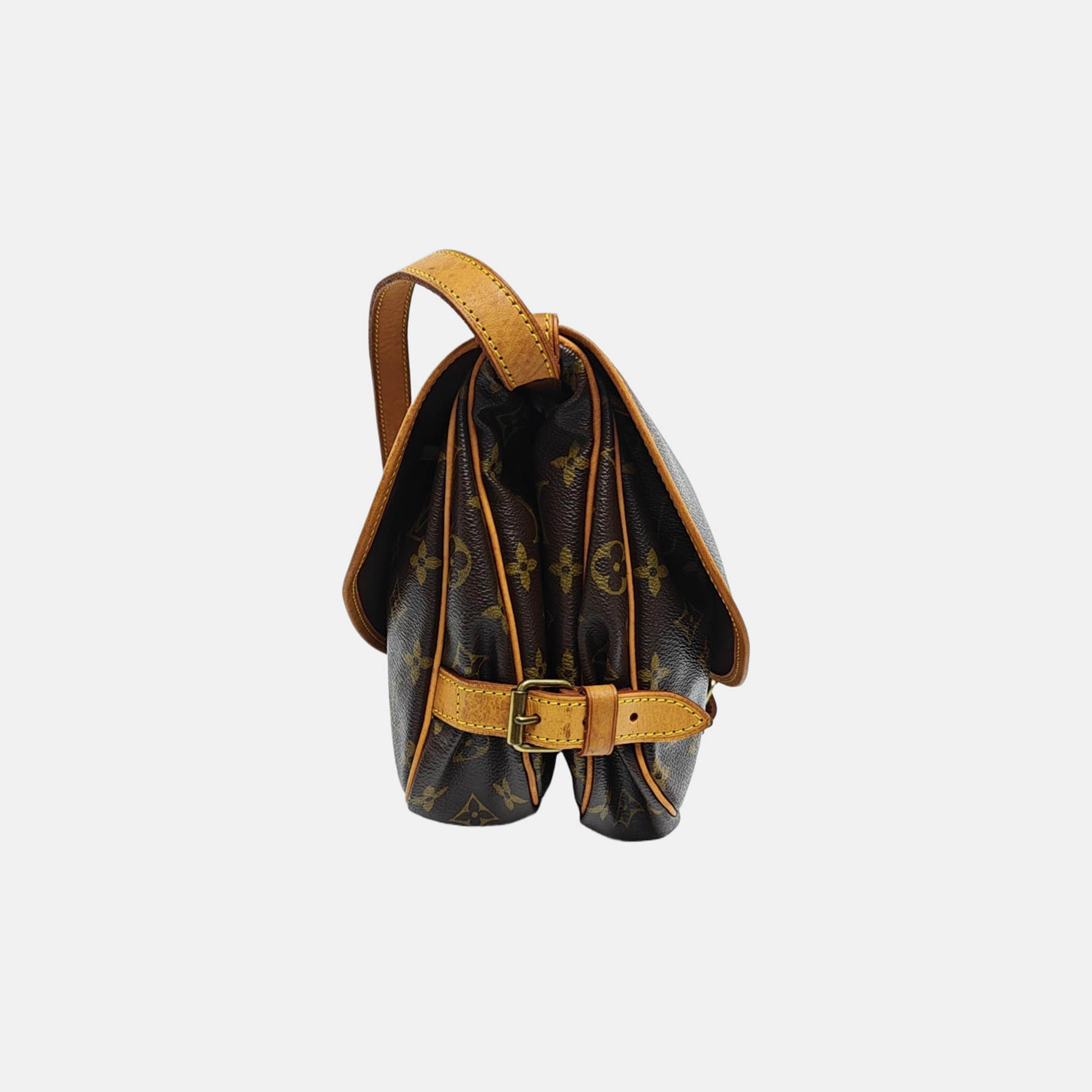SAUMUR 30 Monogram Coated Canvas Brown