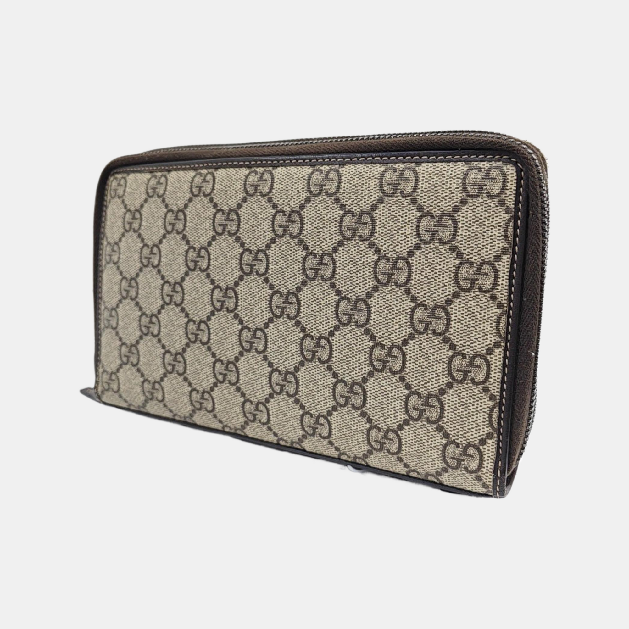 GG Supreme Monogram Coated Canvas Brown