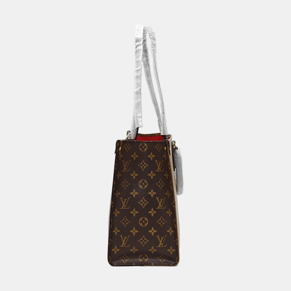 ONTHEGO MM Monogram Coated Canvas Brown