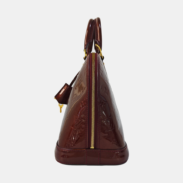 ALMA PM Monogram Patent Leather Red