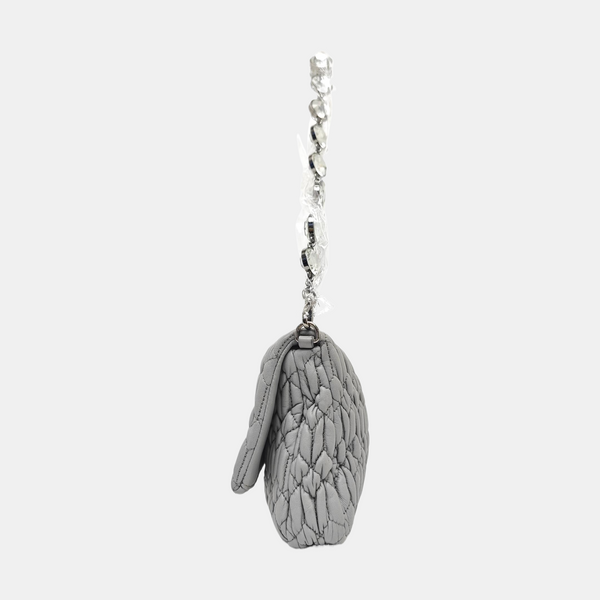 Crystal Quilted Lambskin Gray