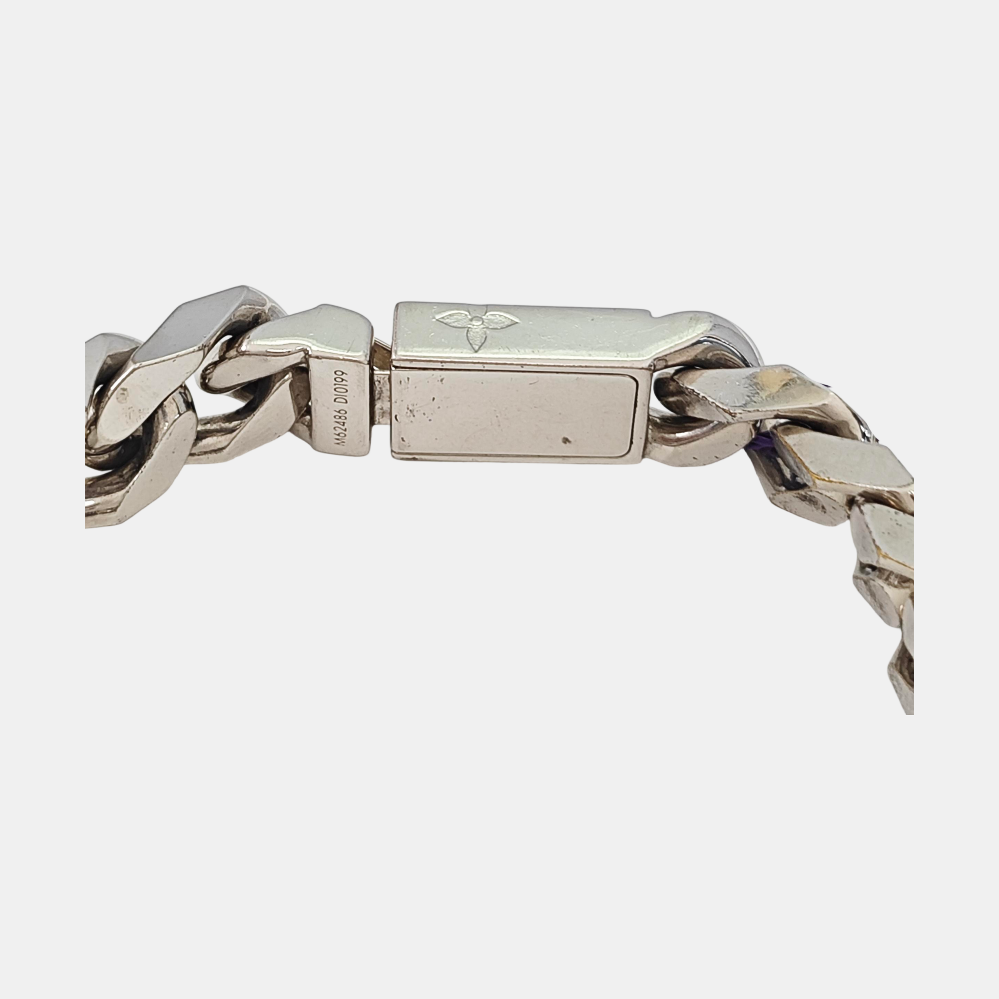 Monogram Metal Silver Bracelet