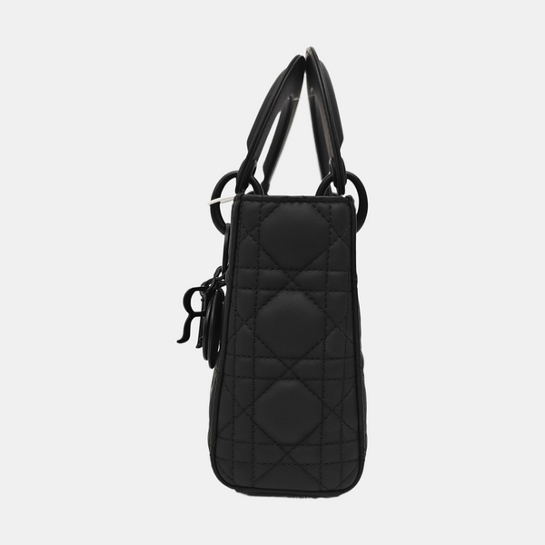 Lady Dior Mini Cannage Calfskin Black