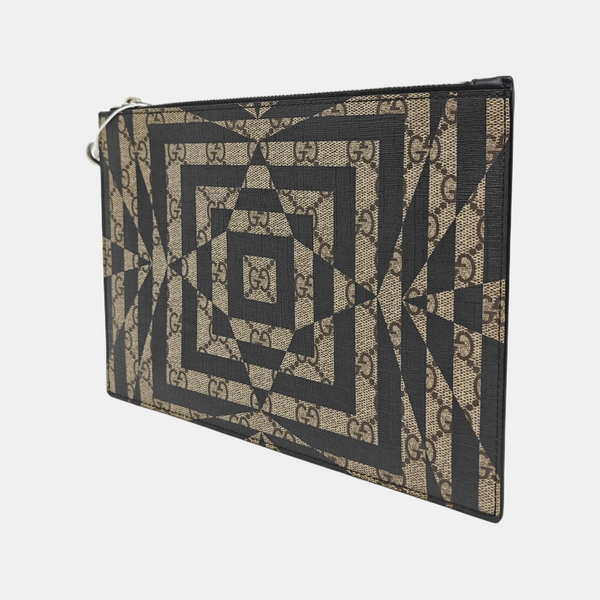 Monogram Coated Canvas Clutch Multicolor