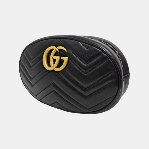 GG Marmont Small Quilted Calfskin Black