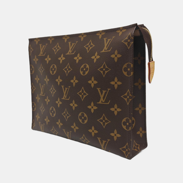 TOILET POCKET 26 Monogram Coated Canvas Brown