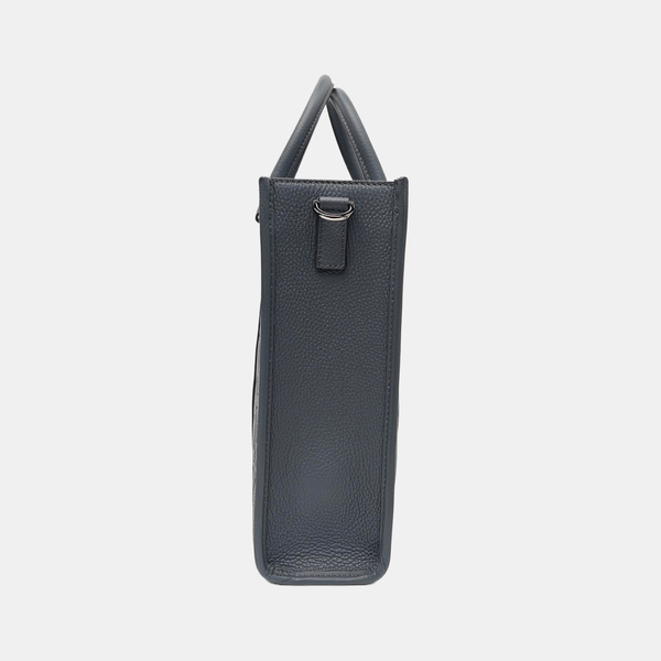 East/west Satchel Oblique Calfskin Gray