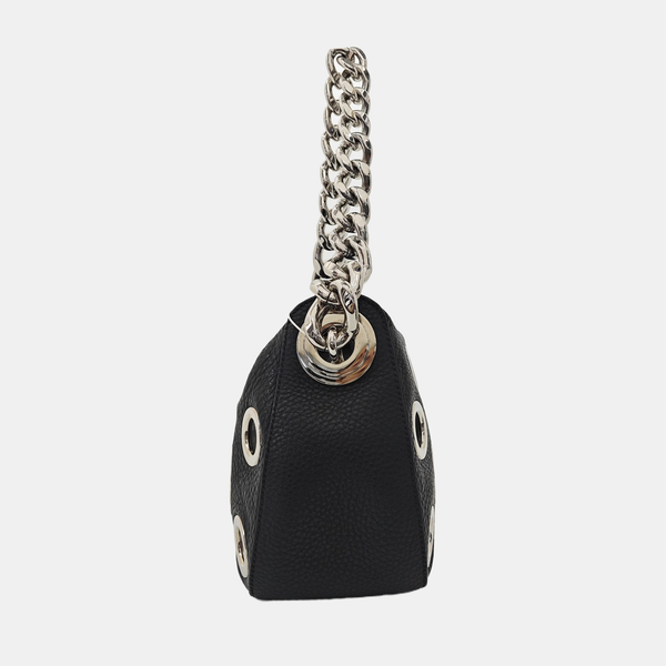 Calfskin Top Handle Bag Black