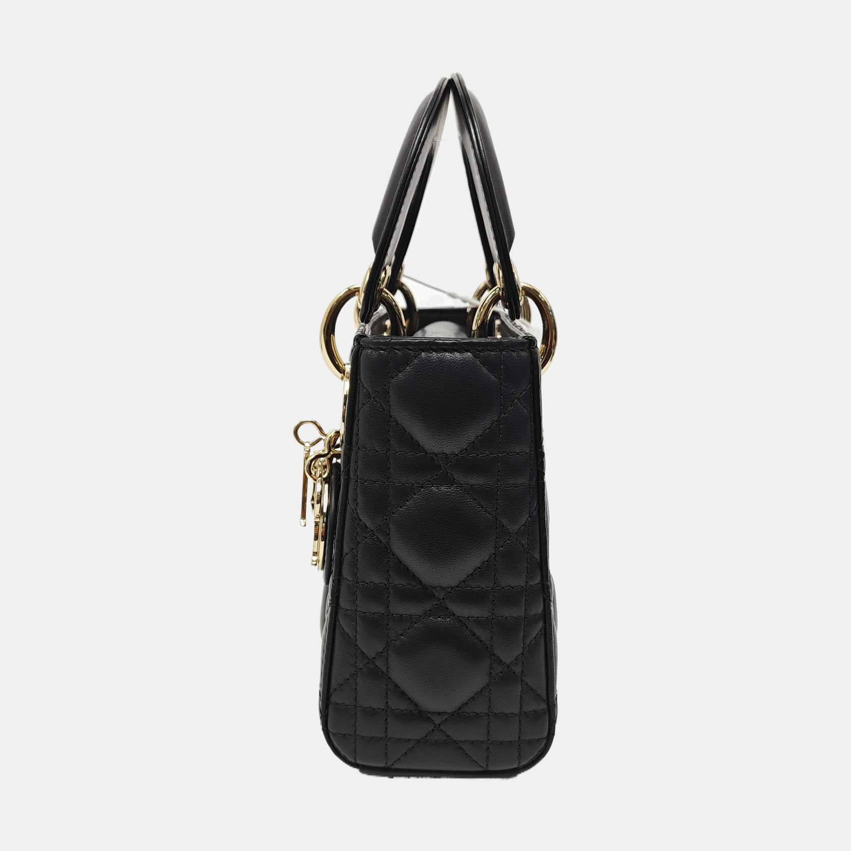 Lady Dior Mini Cannage Lambskin Black