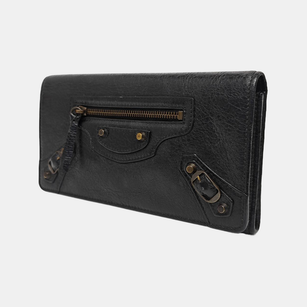 Classic City Lambskin Black Wallet
