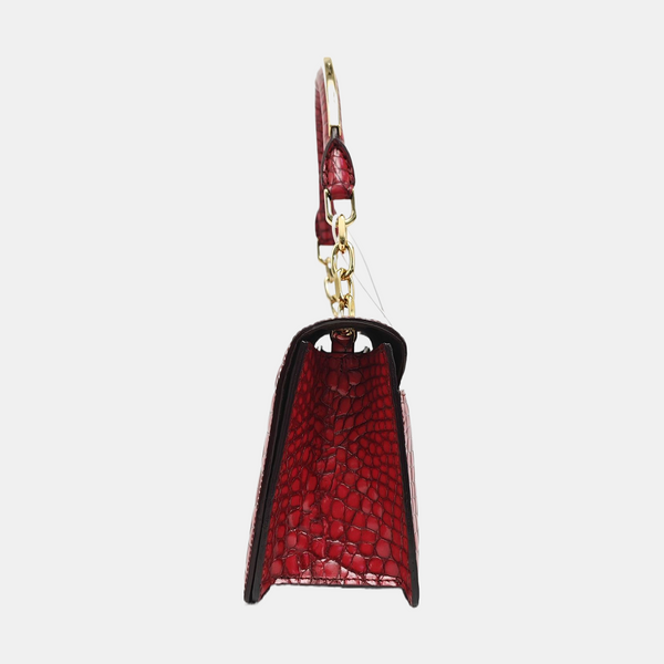 Calfskin Top Handle Bag Red