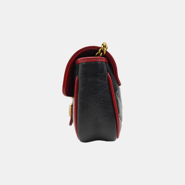 GG Marmont Super Mini Quilted Calfskin Black