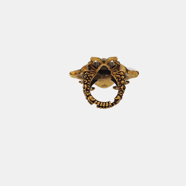 Interlocking G Metal Gold Ring EU 50