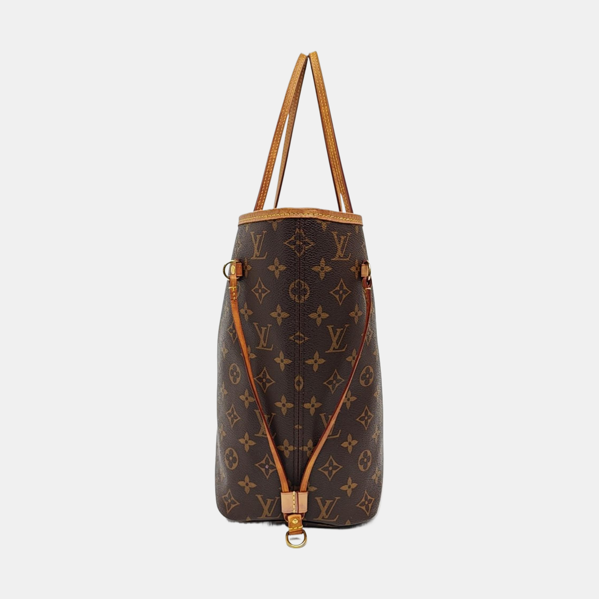 NEVERFULL MM Monogram Coated Canvas Brown