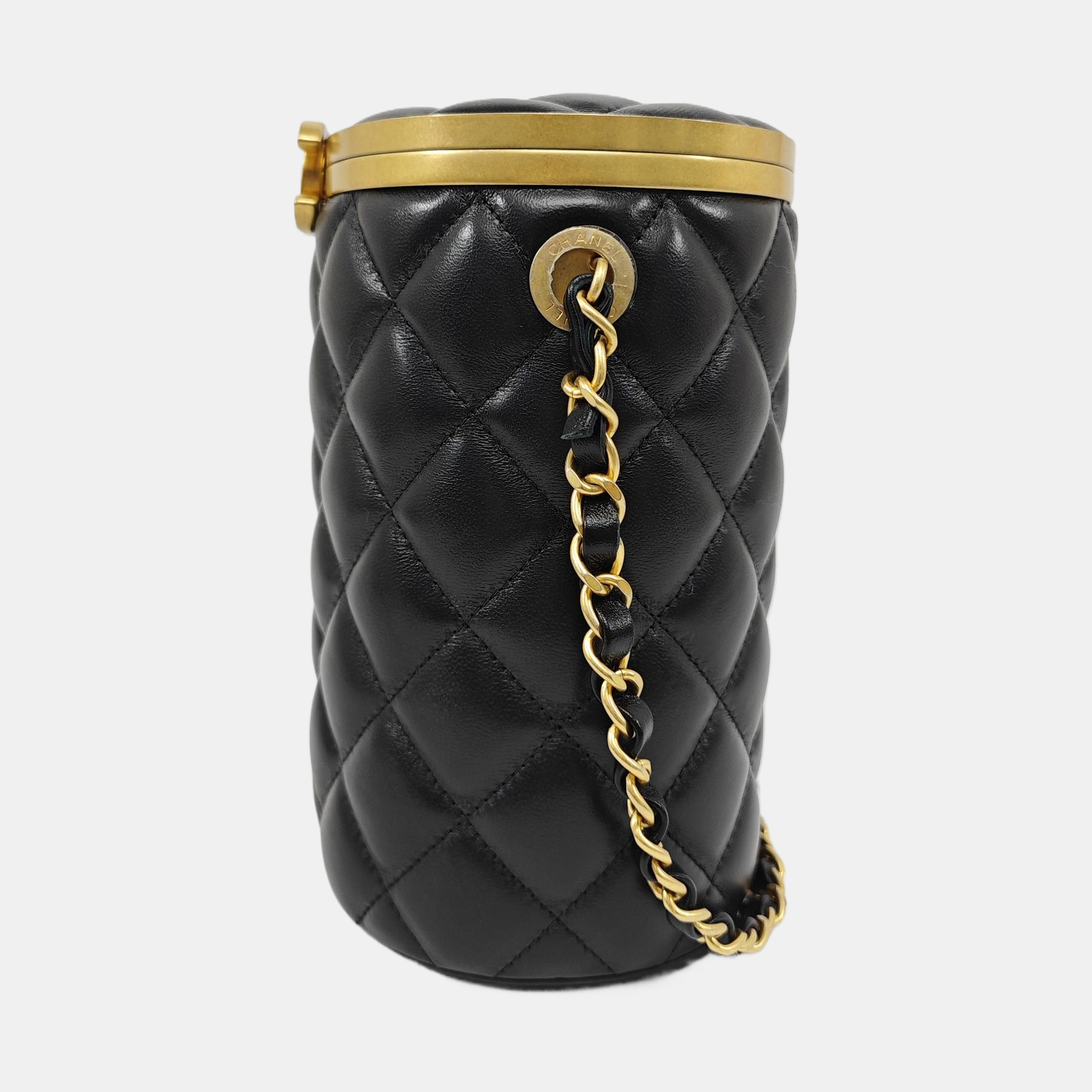 CROWN BOX VANITY Quilted Lambskin Black