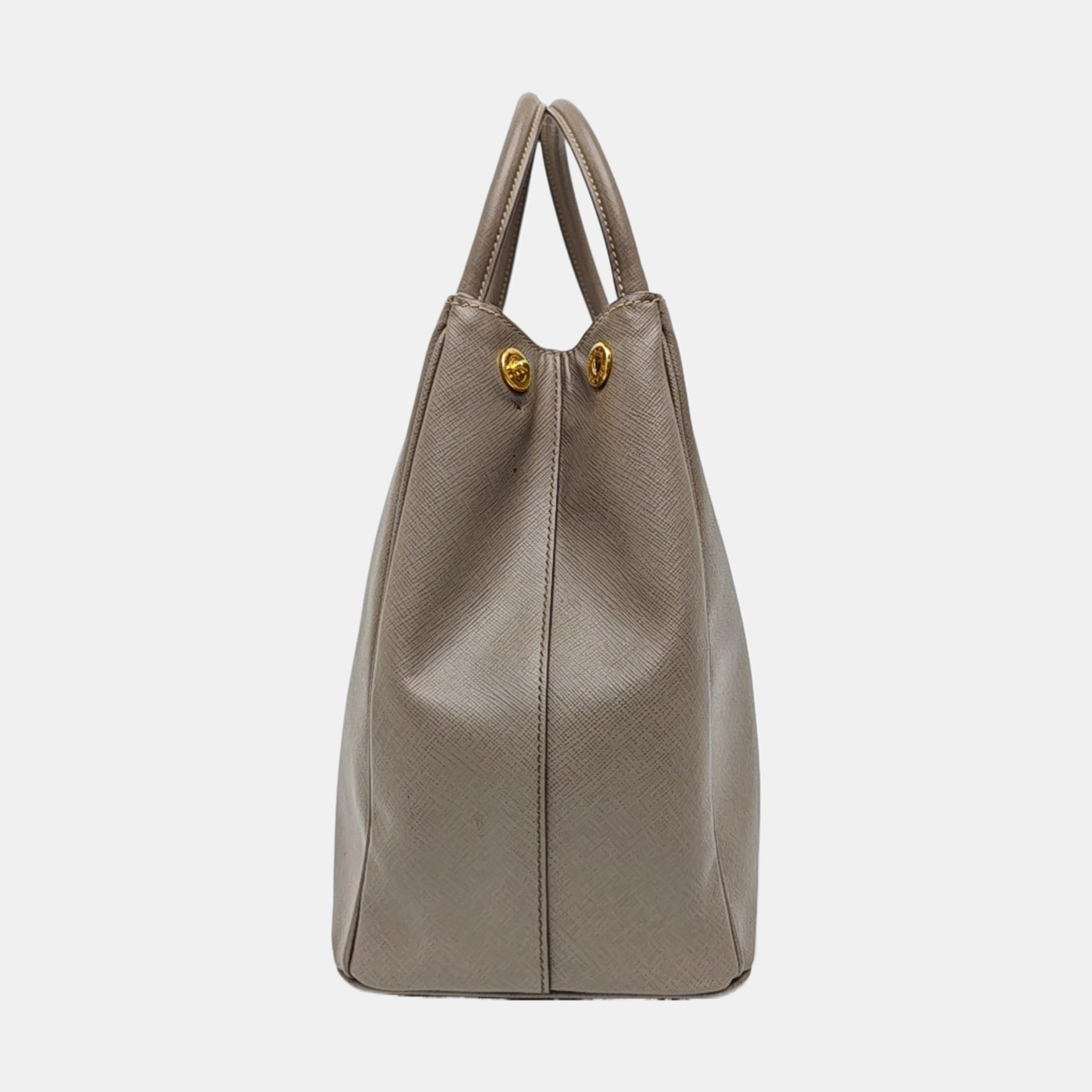 Galleria Large Saffiano Calfskin Gray
