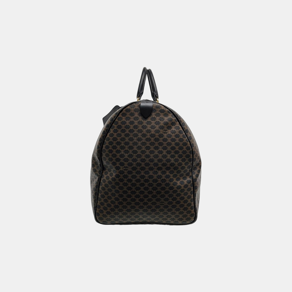 Coated Canvas Top Handle Bag Brown
