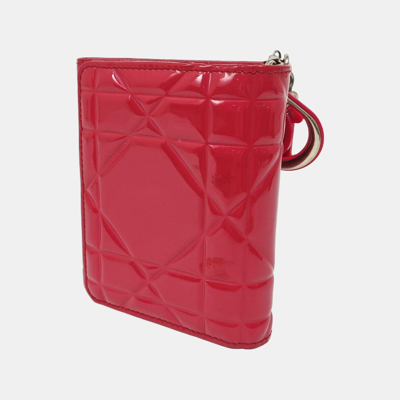 Cannage Calfskin Wallet Red