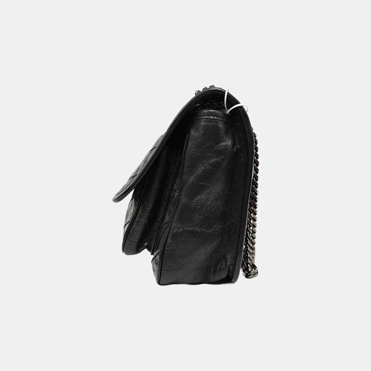 NIKI Small Chevron Calfskin Black