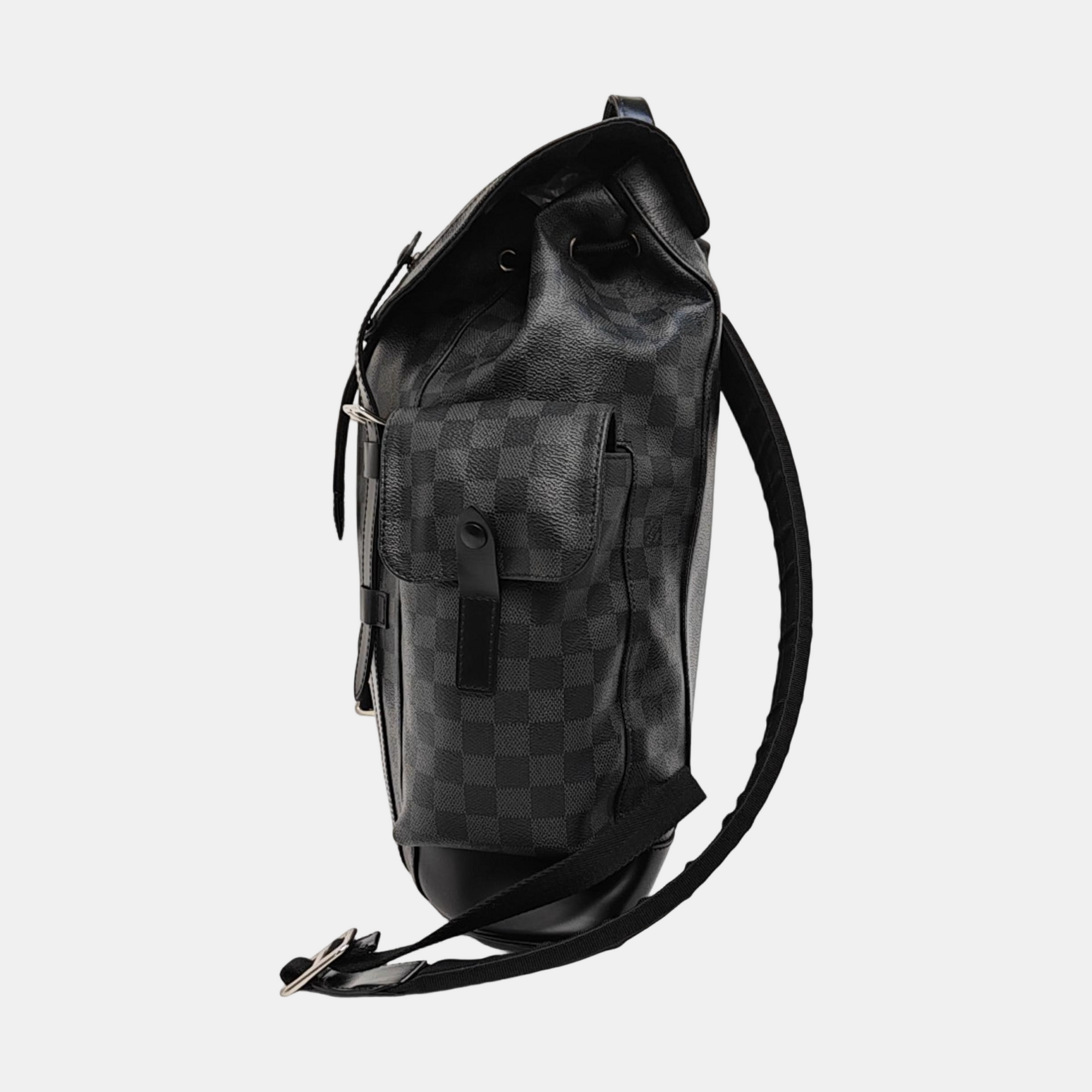 CHRISTOPHER MM Damier Graphite Coated Canvas Gray