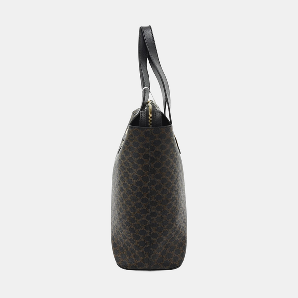 Coated Canvas Tote Bag Black