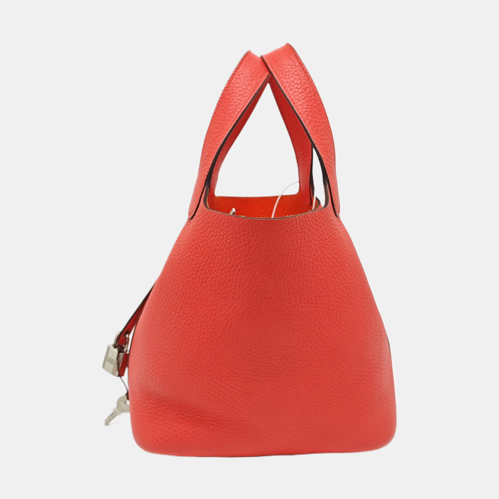 Authenticated pre-owned  Picotin Lock 18 Clemence Red - Bucket Bag at Looply