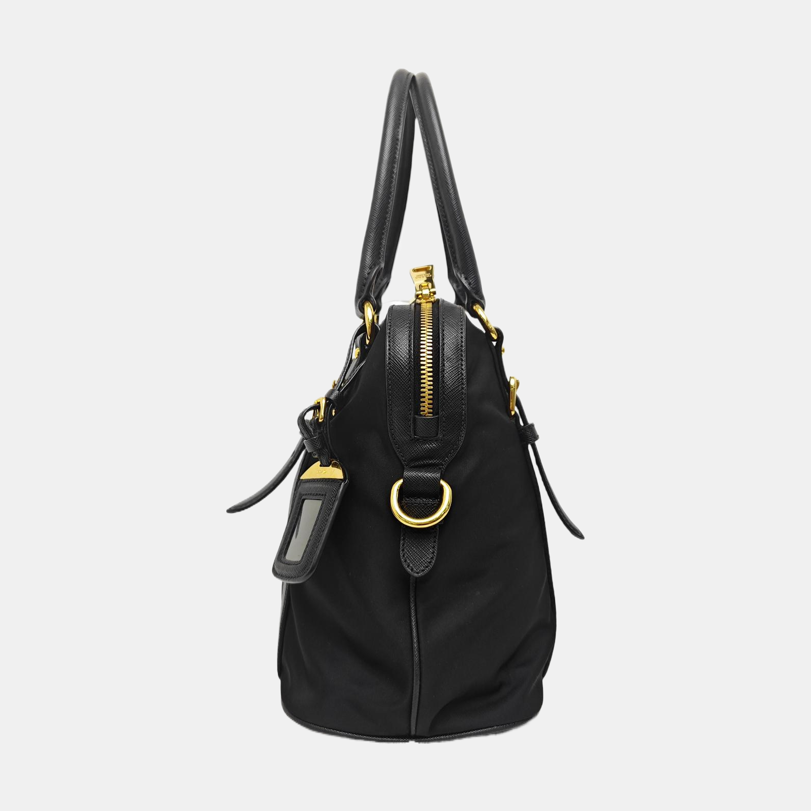 Canvas Top Handle Bag Black