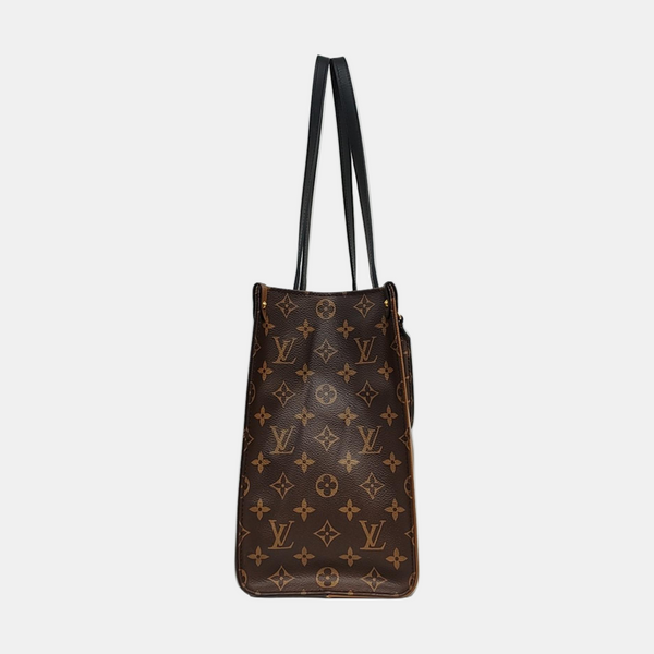 Authenticated pre-owned  ONTHEGO MM Monogram Coated Canvas Brown - Tote Bag at Looply