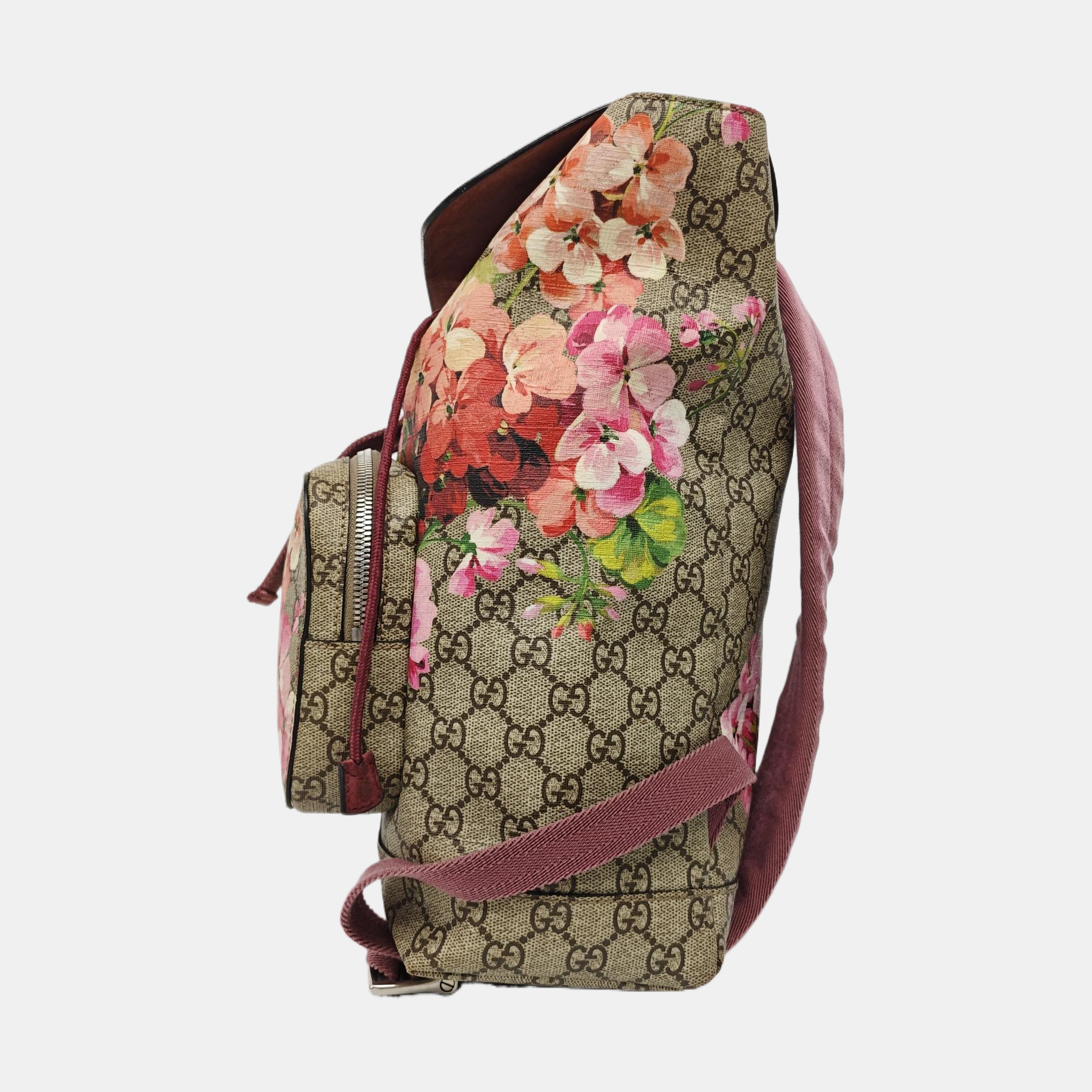 GG Blooms Monogram Coated Canvas Beige