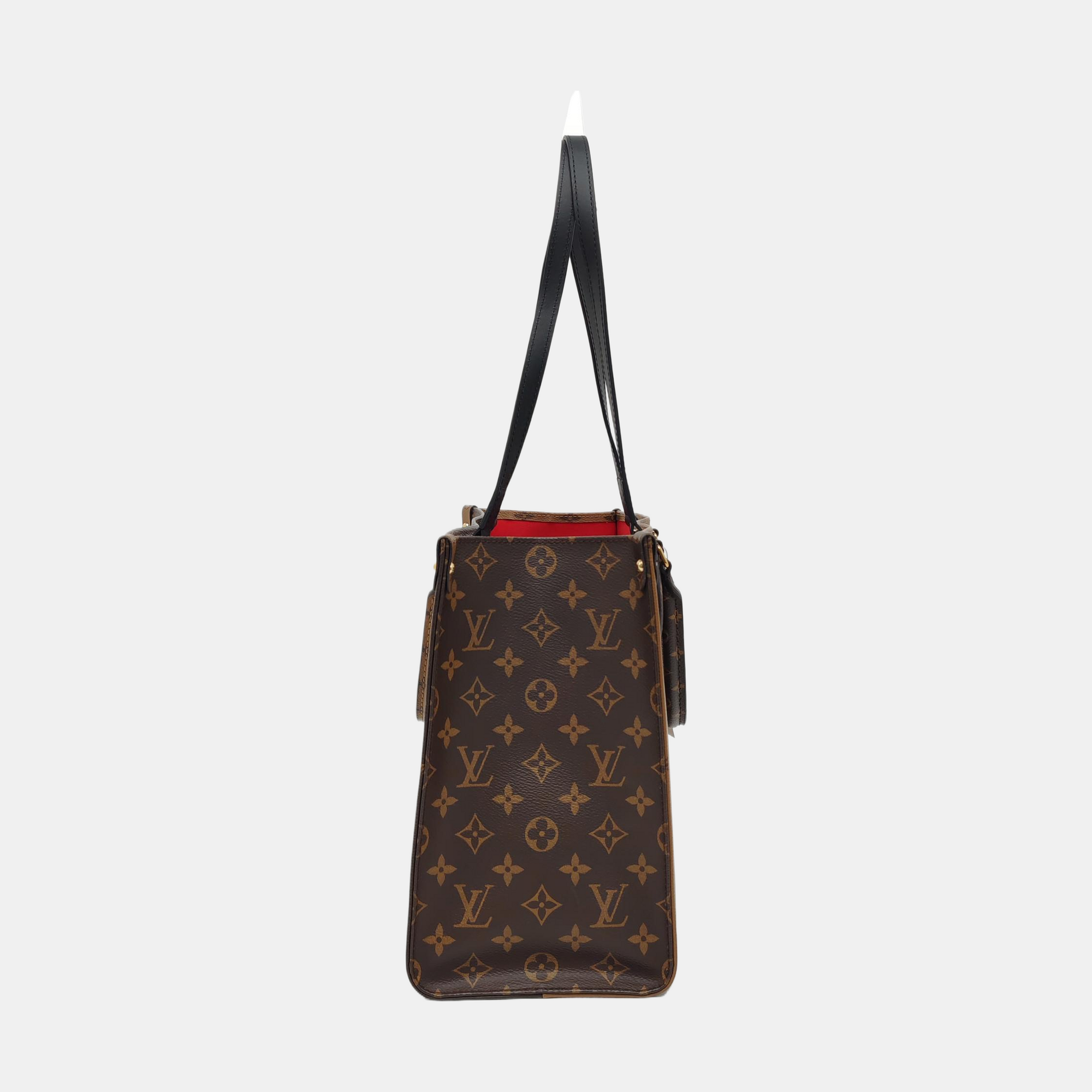 ONTHEGO MM Monogram Coated Canvas Brown