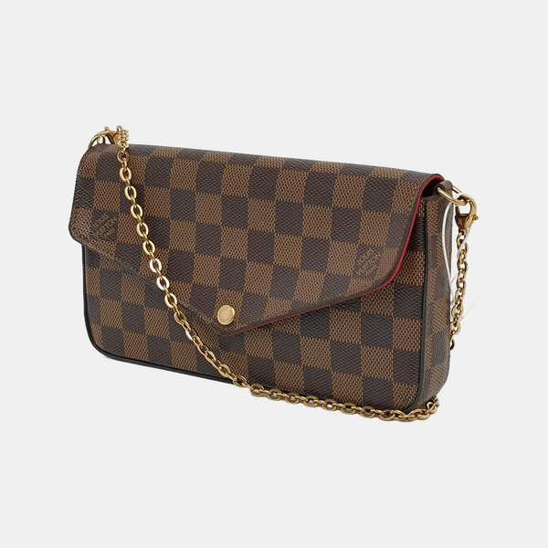 FÉLICIE Damier Ebene Coated Canvas Brown