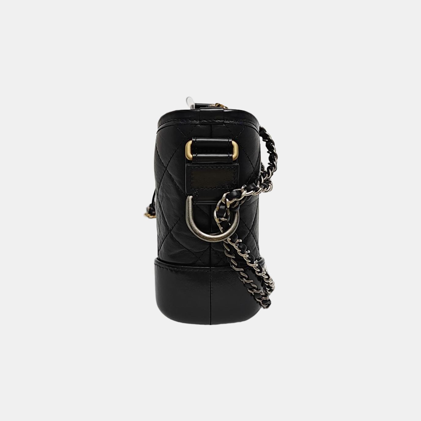 GABRIELLE Small Quilted Vintage Calf Black