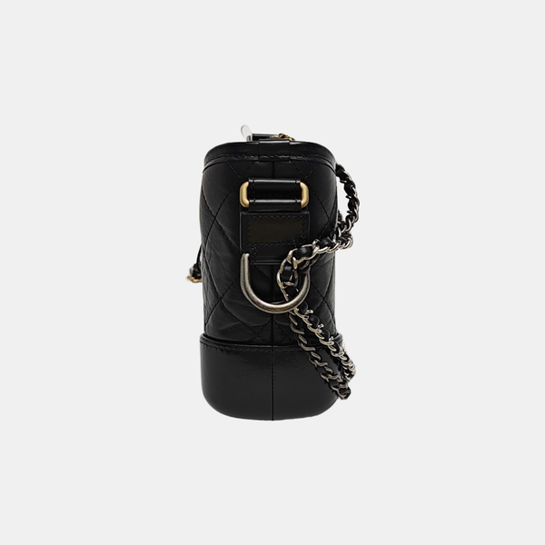 GABRIELLE Small Quilted Vintage Calf Black