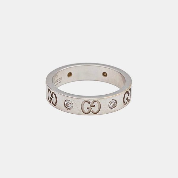 Icon 18k White Gold Silver Ring HK 11