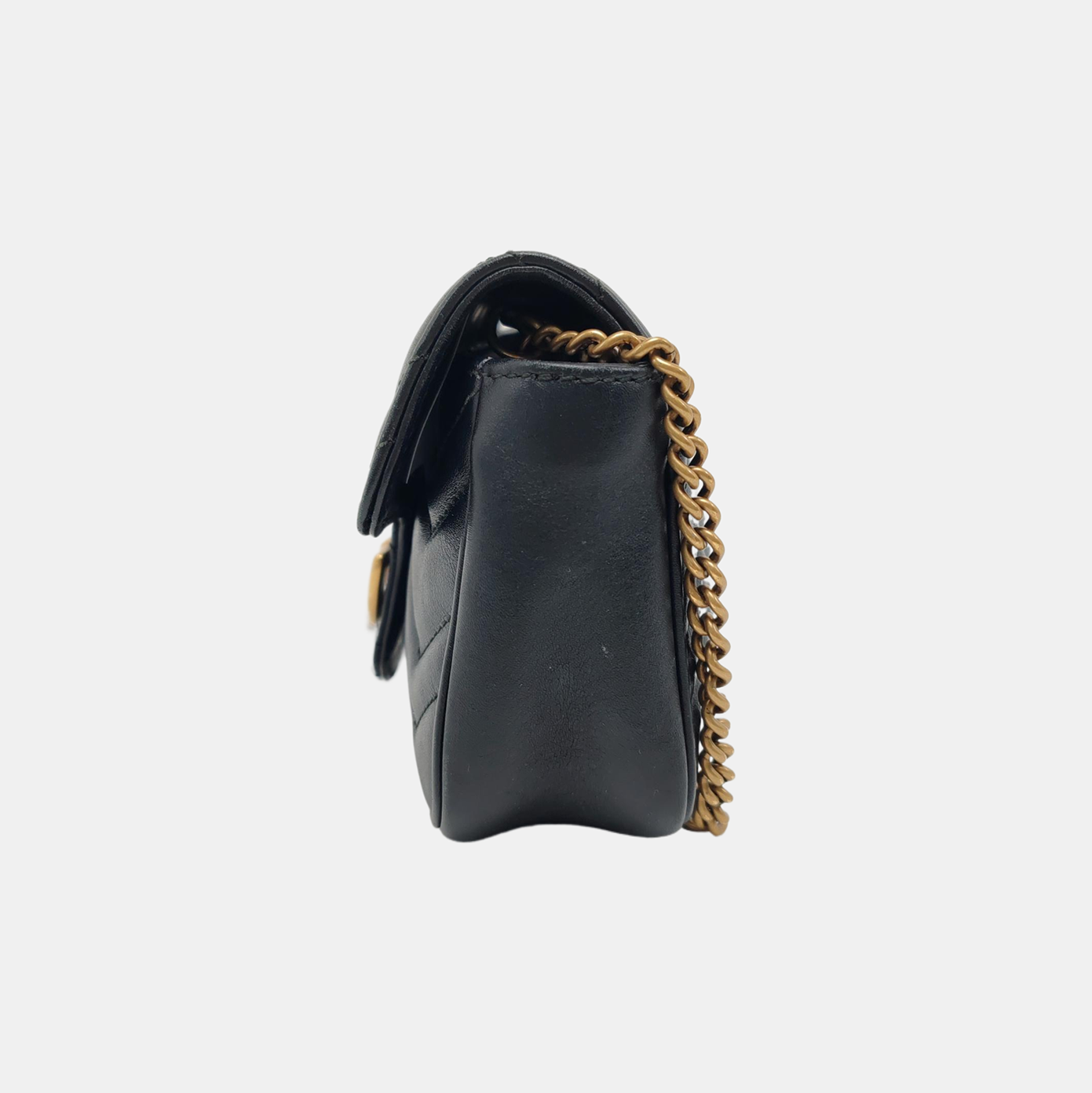 GG Marmont Mini Quilted Calfskin Black